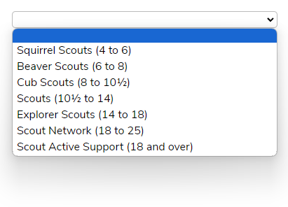List of Section Types
