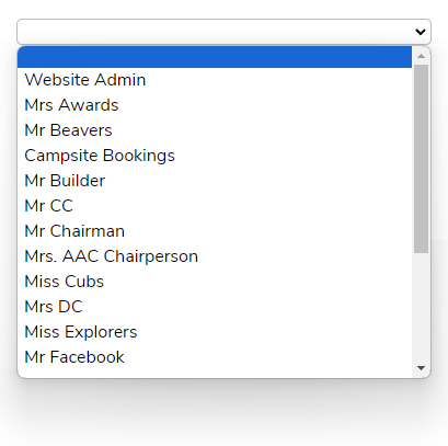 List of Website Users